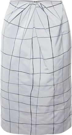 Valentino Garavani checked midi skirt - Grey