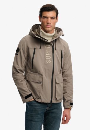 Superdry Outdoorjacke SUPERDRY HOOD ULTIMATE EMB WINBREAKER, Herren, Gr. XXL, fort taupe, Web, Obermaterial: 100% Polyester, unifarben, regular fit normal, mit
