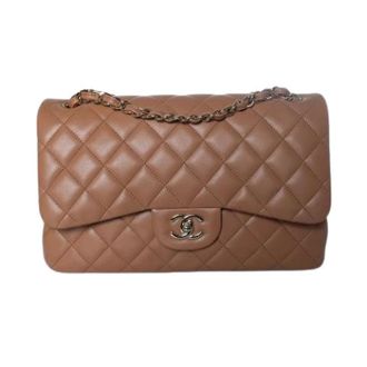 Chanel Tweedehands leren handtassen - Dames - Pre-owned - Bruin - Maat: ONE Size Leer