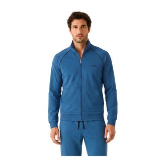 HUGO BOSS Mix&Match Jas Z - Heren - Vesten met rits - Blauw - S - Katoen - Hoodies & sweatvesten