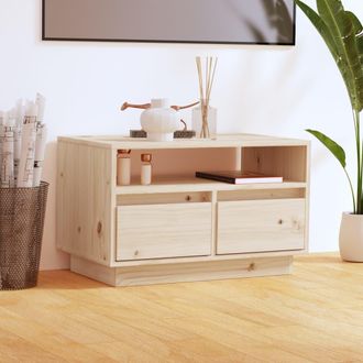 vidaXL Vidaxl - Mueble De Tv De Madera Maciza De Pino 60x35x37 Cm