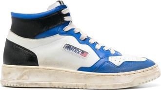 Autry distressed-effect hi-top sneakers - men - Calf Leather/Rubber/Fabric - 42 - White