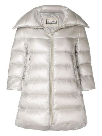 Herno Maria puffer jacket - women - Polyamide/Polyamide/Goose Down - 44 - Grey