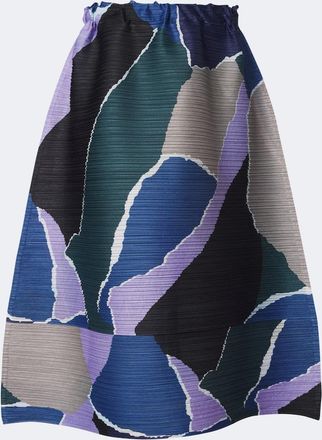 Pleats Please Issey Miyake Falda midi Surprise! estampada plisada