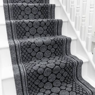 Runrug Stair Runner Carpet - Durable Tuft, Non-Slip, 7.2mm - Cork in Grey | Size: 66 cm x 540 cm