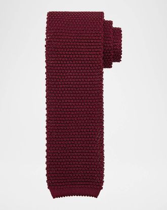Brunello Cucinelli Mens Silk Knit Tie