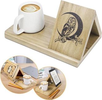 OEM Estanter&iacute;a Triangular Para Libros - Soporte De Madera - Librer&iacute;a Para Mesita De Noche