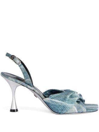 Roberto Cavalli Slingback sandalen met gedraaid design - Blauw