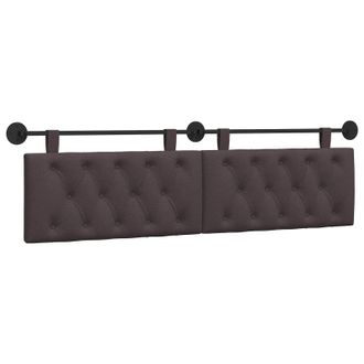 vidaXL Cabecero Colgante Marr&oacute;n Oscuro Tela Vidaxl