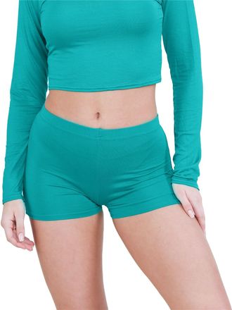 Janisramone Chic Mini Shorts for Women UK, Stretchable Hot Pants for Club, Dance, Gym & Cycling Running Shorts Womens Perfect for Summer Fashion Fitted Athletic S