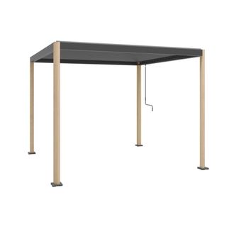 Sweeek P&eacute;rgola bioclim&aacute;tica 3x3m de aluminio y acero con lamas orientables y