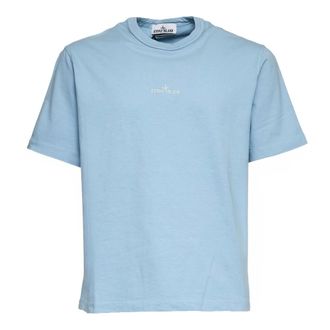 Stone Island T-Shirts, male, Blue, Size: S Cotton Jersey T-Shirt
