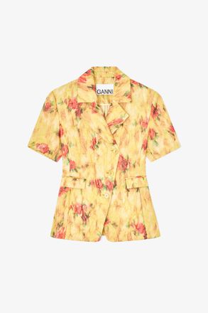 Ganni Blazer in Shibori Organza - Size 34 Aurora