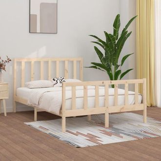 vidaXL Estructura De Cama Madera Maciza 120x200 Cm Vidaxl