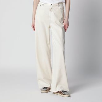 Golden Goose White wide-leg denim trousers