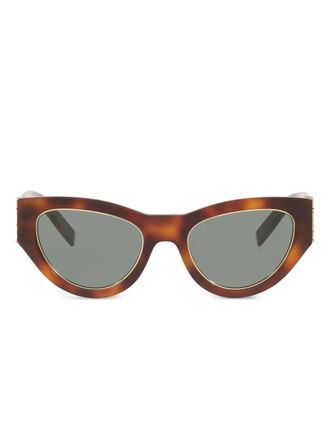 Saint Laurent Eyewear cat-eye sunglasses - women - Acetate - One Size - Brown
