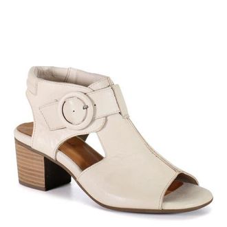 Diba CORA LINE Leather Dressy Heeled Sandal in White Swan at Nordstrom, Size 38