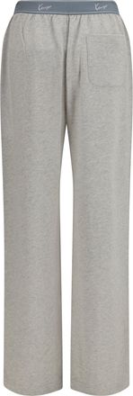 Kenzo Womens Signature Stretch Cotton Pants Gris Clair Trousers