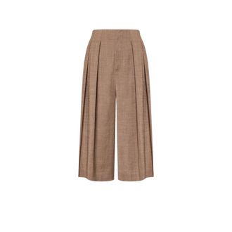 Philosophy di Lorenzo Serafini High-waisted Bermuda Shorts - Dames - Korte Broeken - Bruin - S - Wol - Korte Broeken