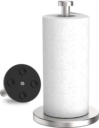 OEM Soporte De Pie Para Rollos De Cocina, Soporte Para Papel De Cocina Con Base De Ventosa Con Peso, Soporte Acero Inoxidable Rollos Cocina Encimera