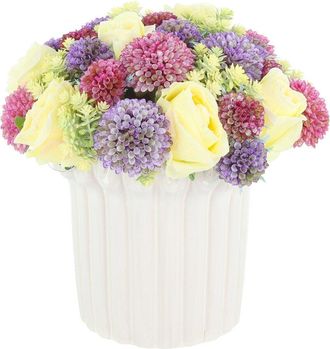 Creative Displays Inc. Handmade Faux Spring Centerpiece With Roses & Dahlias