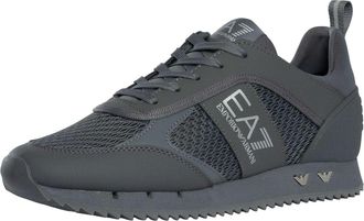 Emporio Armani Athletic Logo Mesh Trainers, Grijs