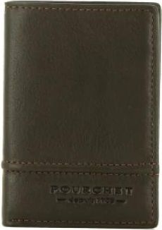 Pourchet Metropol Kaarthouder - Heren - Portefeuilles - Bruin - ONE Size - Leer - Accessoires