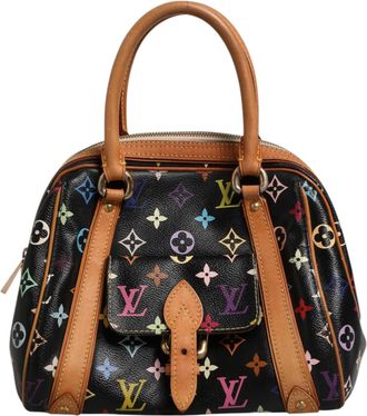 Louis Vuitton Black Monogram Multicolor Canvas Priscilla Womens Handbag (Pre-Owned)