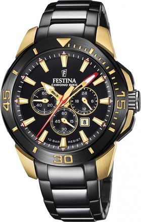 Festina F20644-1 Mens Chrono Bike Watch and Strap Gift Set - Black - One Size