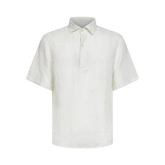 MC2 Saint Barth Linnen Polo Shirt - Heren - Polos - Wit - 2XL - Linnen - Tops