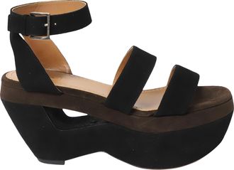 Alaia Alaia Platform Sandals in Multicolor Suede