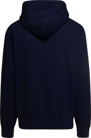 Polo Ralph Lauren Mens Zip-Up Hoodie Blue Cotton Blend Sweatshirts Sweater
