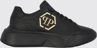 Philipp Plein Sneakers basse in pelle effetto cocco con logo Hexagon