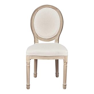 Vintahome Silla de comedor medall&oacute;n y asiento lino