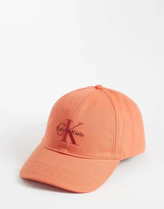 Calvin Klein Jeans - Cappellino con visiera arancione ricamato