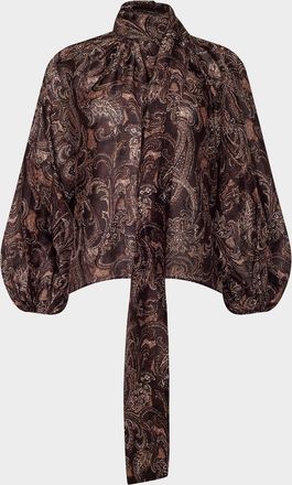 L'agence Rhett Paisley Organza Blouse