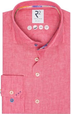 R2 Amsterdam Heren, Overhemden, Roze, Maat: 3XL