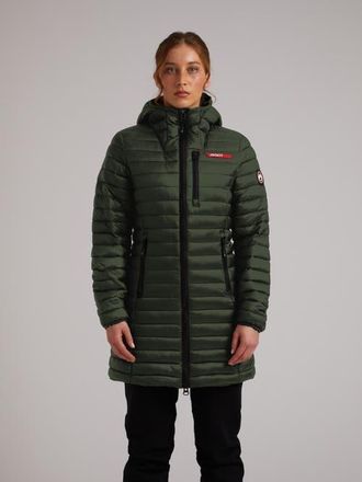 JACK1T Satell1Te Longline Hooded Jacket in Olive at Nordstrom, Size X-Small
