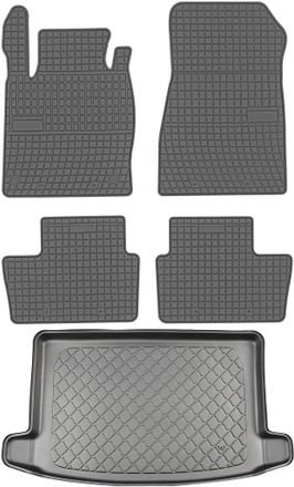 OEM Nissan Juke Ii F16 Crossover Desde Septiembre De 2019. Juego: Alfombrillas De Goma Para Coche + Alfombrilla Para Maletero