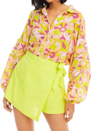 Allison New York Zelda Mini Skort In Lime