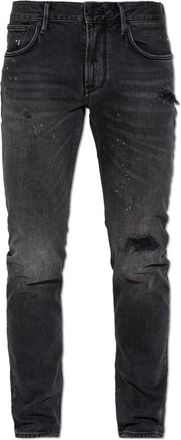 Emporio Armani Jeans met vintage-effect - Heren - Slim Fit Jeans - Zwart - W33 - Denim - Jeans