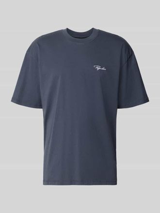 Pegador Oversized Fit T-Shirt mit Logo-Stitching in Dunkelblau, Gr&ouml;&szlig;e XXL