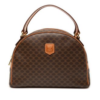 Celine Brown Macadam Coated Canvas Dome Bag