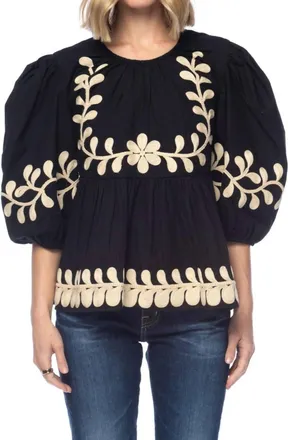Tolani Uri Top In Onyx
