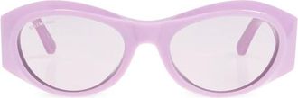 Balenciaga Ovale Zonnebril - Dames - Zonnebrillen - Paars - ONE Size - Accessoires
