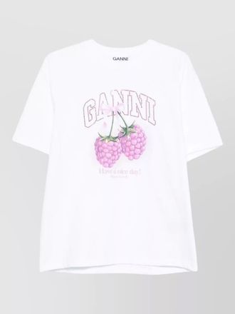 Ganni graphic cotton jersey t-shirt