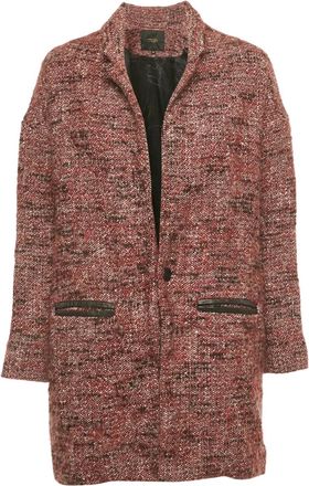 Maje Cappotto in tweed - Rosso