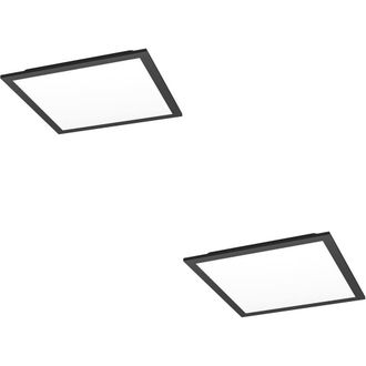 Loops 2 PACK Stylish Modern Black Square Ceiling Light Indoor Spaces