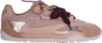 Pinko Nude Tonal Sneakers With Metallic Charms
