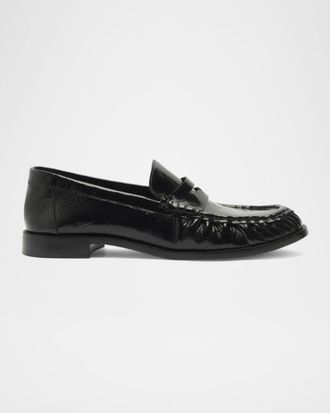 Schutz Tyche Shiny Leather Penny Loafers